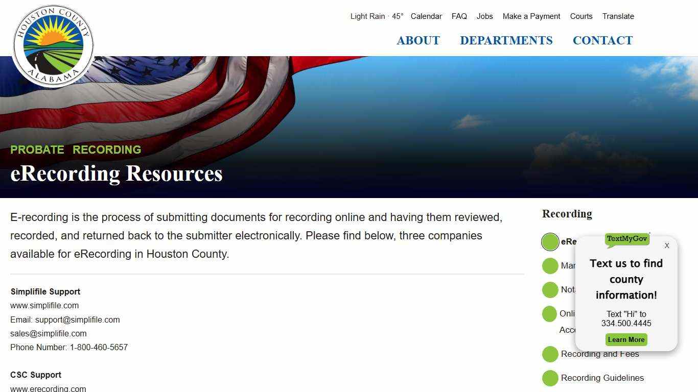 eRecording Resources - Probate - Houston County, Alabama